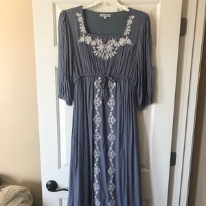 Ferhnvi long blue dress